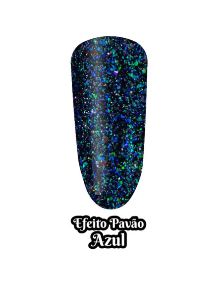 Verniz Gel Azul 15ml - Coleção Efeito Pavão INOCOS INOCOS Verniz Gel
