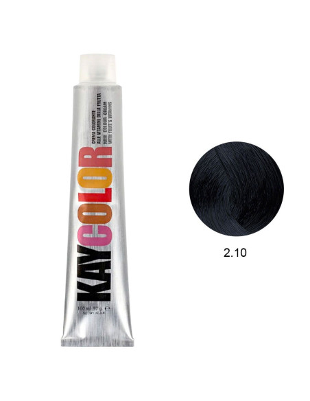 Coloração 2.10 Preto Azulado 100ml - Kaycolor Kay Color