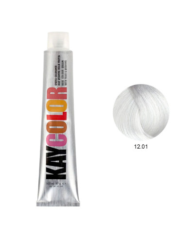 Coloração 12.01 Louro Ultra-Claro Cinza Gelo 100ml - Kaycolor Kay Color