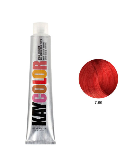 Coloração 7.66 Louro Vermelho Intenso 100ml - Kaycolor Kay Color