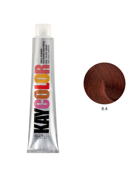 Coloração 6.4 Castanho Escuro Acobreado 100ml - Kaycolor Kay Color