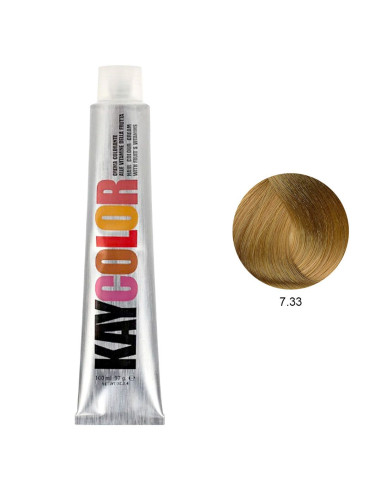 Coloração 7.33 Louro Dourado Intenso 100ml - Kaycolor Kay Color