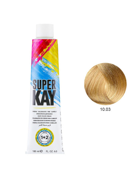 Coloração 10.03 Loiro Platinado Natural Quente 180ml - SuperKay SUPERKAY 