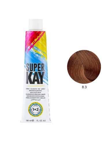 Coloração 8.3 Loiro Claro Dourado 180ml - SuperKay SUPERKAY 