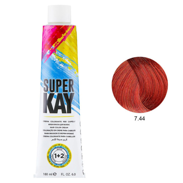 SuperKay 7.44 rubio cobrizo intenso 180 ml