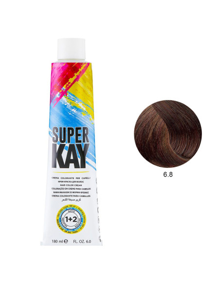 Coloração 6.8 Loiro Escuro Chocolate 180ml - SuperKay SUPERKAY 