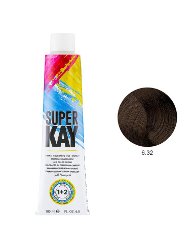 Coloração 6.32 Loiro Escuro Bege 180ml - SuperKay SUPERKAY 