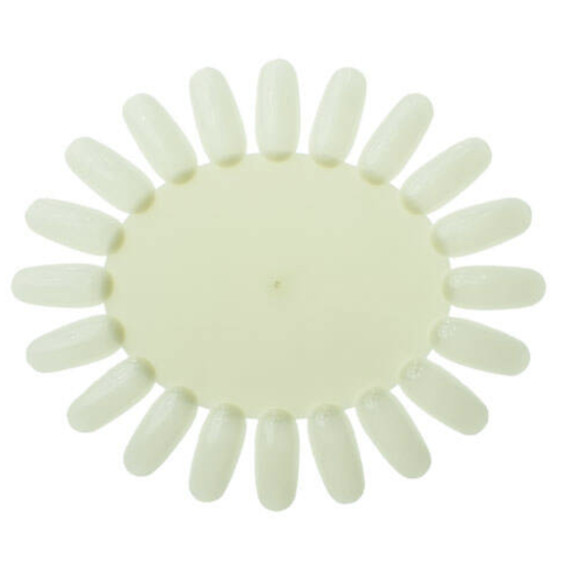 Muestrario redondo blanco de uñas, 20 colores