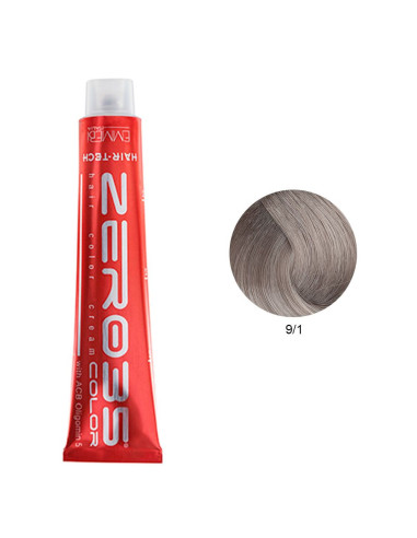 Coloração Hair-Tech 100ml - 9/1 Loiro Claríssimo Cinza - Zero35 - Emmebi Coloração ZERO35COLOR