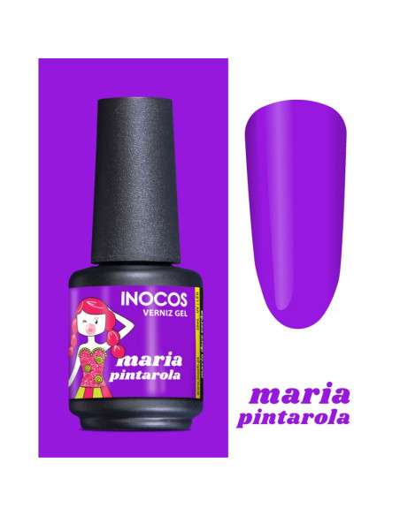 Verniz gel Maria Pintarola 15ml Violeta Tropical Coleção Maria Doce Verão Inocos INOCOS Verniz Gel