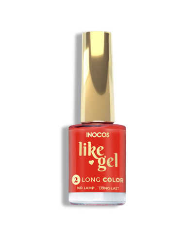 Verniz Like Gel 123 Vermelho Coral - Inocos INOCOS Verniz Like Gel 