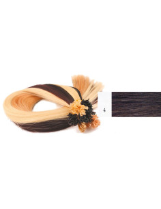 Extensiones castaño claro 4, 55 cm, 50 unidades