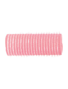 Rulos autoadherentes rosa 24 mm, 12 unidades