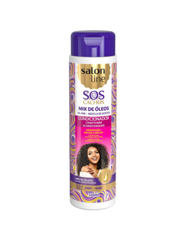 Condicionador SOS Cachos Super Óleos 300ml - Salon Line DESC Salon Line SOS Cachos