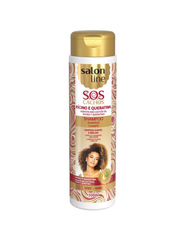 Shampoo SOS Cachos Rícino e Queratina 300ml - Salon Line Salon Line