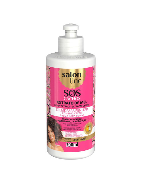 Salon Line Creme de Pentear SOS Cachos Mel Intensos 300ml Salon Line SOS Cachos