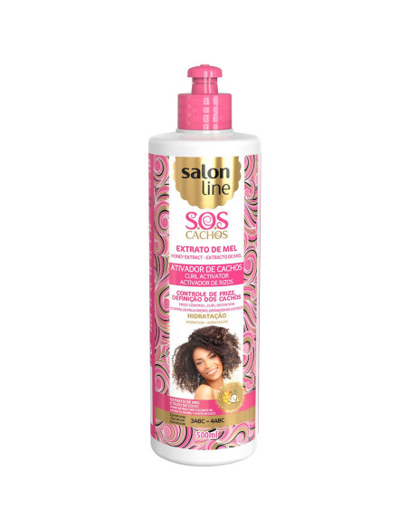 Ativador de Cachos Salon Line SOS Cachos Mel Intensos 500ml Ativador de Cachos Salon Line