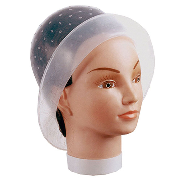 Gorro de silicona para mechas con protección facial