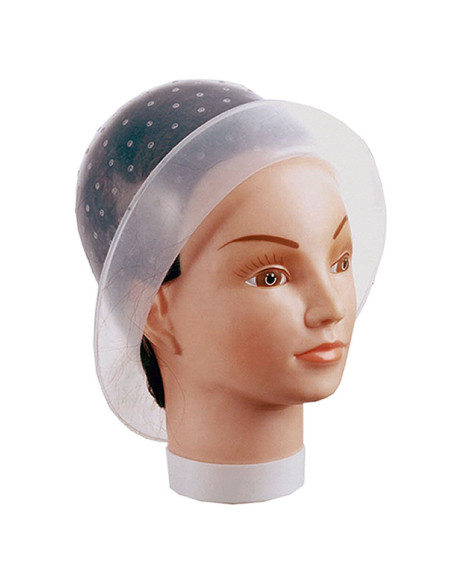 Gorro de silicona para mechas con protección facial