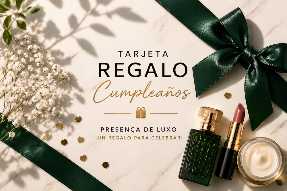 Tarjeta regalo de cumplea&ntilde;os Presen&ccedil;a de Luxo