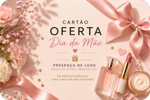 Cartão Oferta Dia da Mãe Beleza Presença de Luxo
